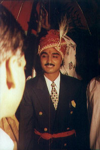 The smile of the groom