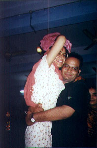 In the 'godi' of Ajay daju....
