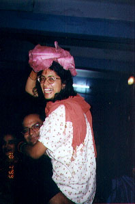 In the 'godi' of Ajay daju....see how happy I am